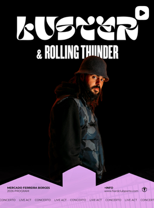 Luster ao vivo no Hard Club com DJ Welk no palco e público animado
