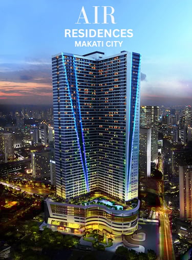 a tall building with a blue light shining on it