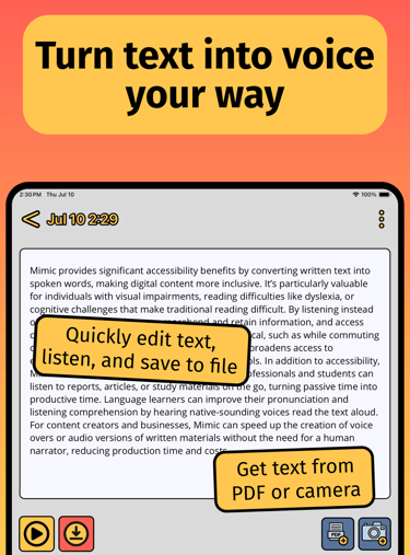 Turn text into voice your way