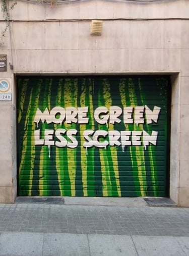 persiana graffiti arboles barcelona gràcia arte urbano graffitimuralpro