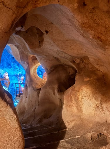 underground cave shaped by the sea