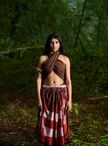 Conceptual fashion photography. Inspired by Chattisgarh tribal and ethnic groups.