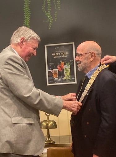 Doug Mitchell receives his Presidential Chain of Office
