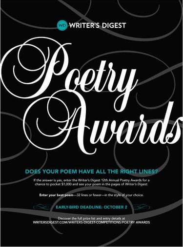 Poetry Awards competition ad