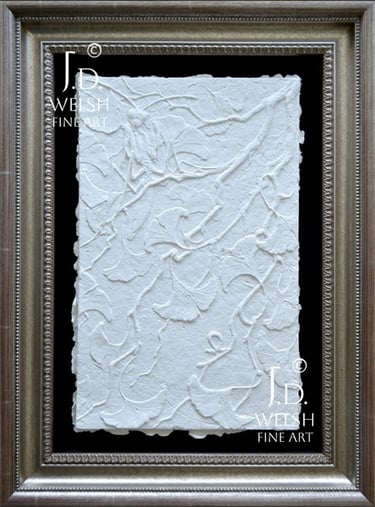 Prey and Mantis - Preying Mantis and Inchworm Relief Sculpture - Cast Cotton - Jeremiah D Welsh