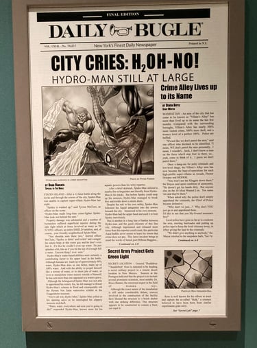 Universal Studios Spider-Man Newspapers