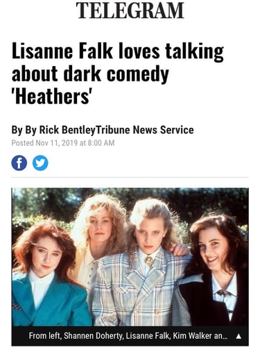 Lisanne Falk reminiscing about Heathers