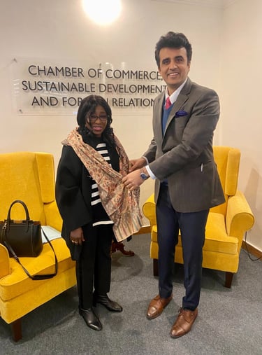 President of Chamber India Mr. Abhinav Balyan with charge d'affaires of Guinea