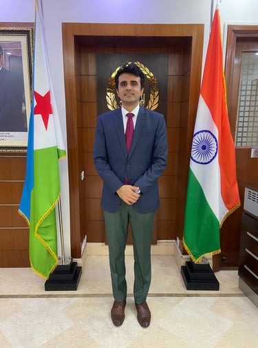 President of Chamber India Mr. Abhinav Balyan at the Embassy of Djibouti