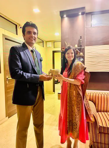 President of Chamber India Mr. Abhinav Balyan with Ambassador of Panama