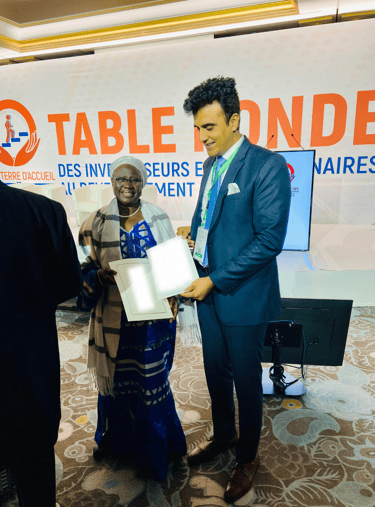 President of Chamber India Mr. Abhinav Balyan with Minister of Women and Child of Niger in Paris