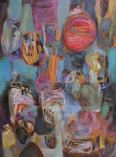 Mystery Balloons - Painting by Paulette Melanson