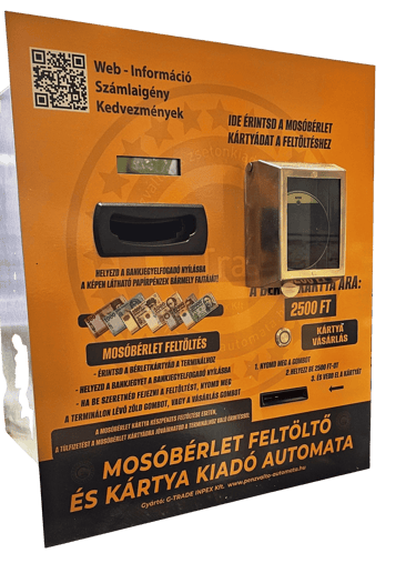 Kártyakiadó és feltöltő automata