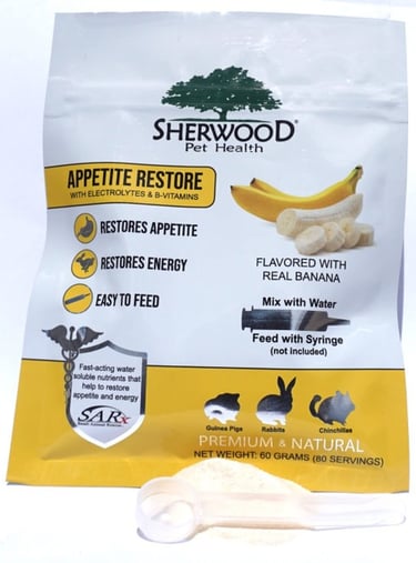 Hot Cross Buns' Recommended Supplies List - Sherwood Pet Health Appetite Restore 