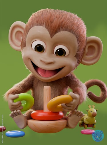 Mascote 3D exclusivo desenvolvido pela Produtora Movement