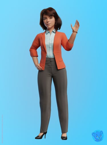 Mascote 3D, personagem 3D