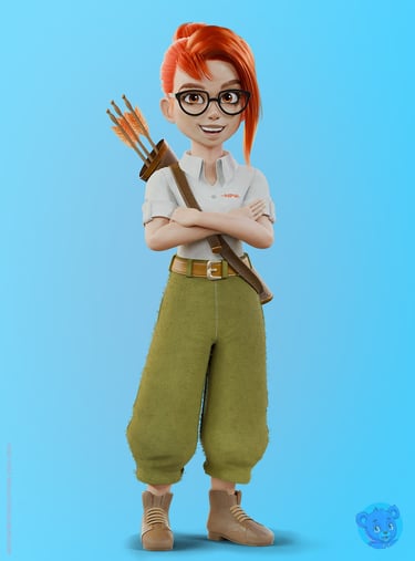 mascote 3D personagem 3D