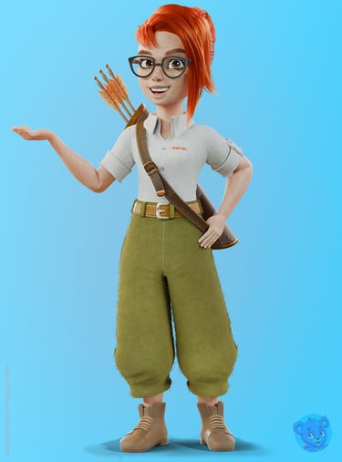mascote 3D personagem 3D