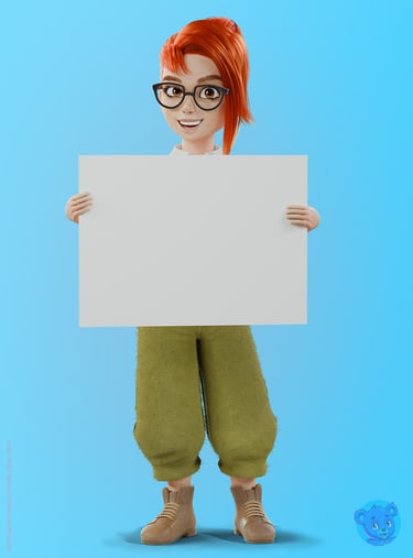 mascote 3D personagem 3D