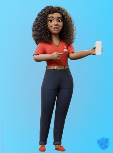 mascote 3D personagem 3D