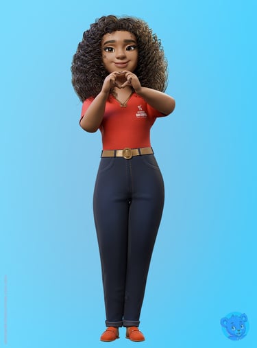 mascote 3D personagem 3D