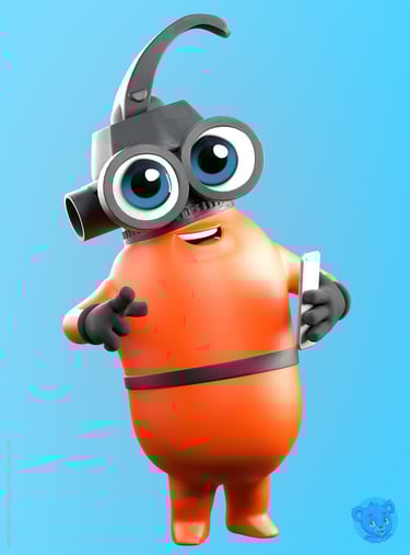 mascote 3D, personagem 3D