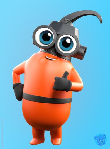 mascote 3D, personagem 3D