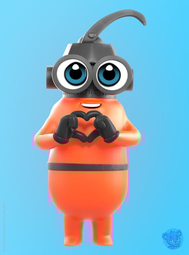 mascote 3D, personagem 3D