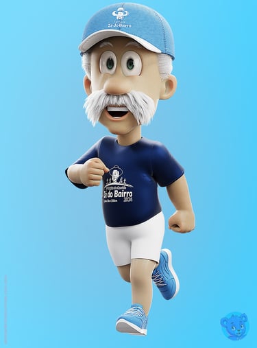 mascote 3D personagem 3D