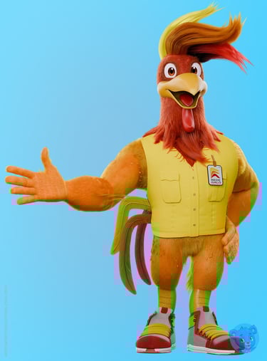 mascote 3D e personagem 3D