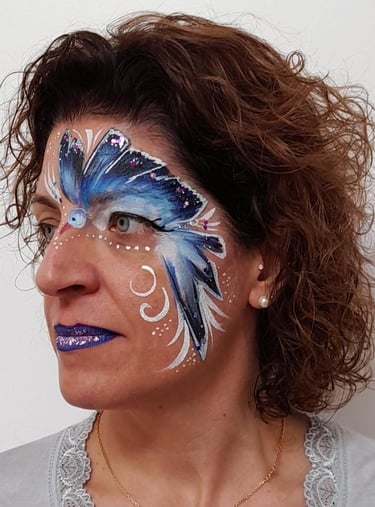 maquillage oiseau bleu