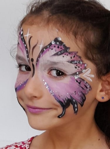 Maquillage papillon pour fille