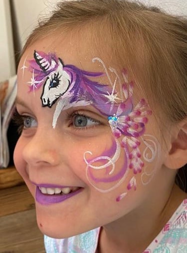 Maquillage licorne pour fille
