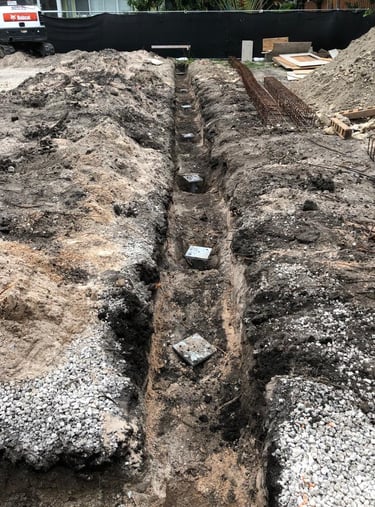 New construction pile installation
