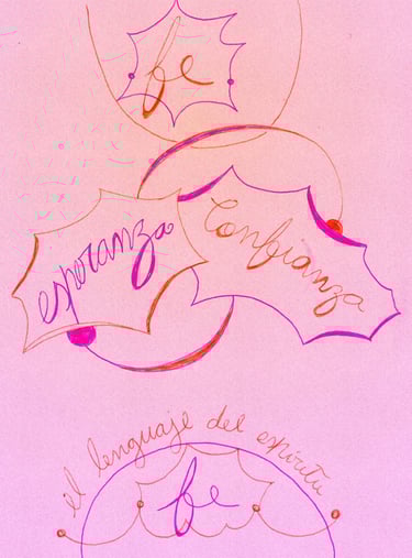 dibujo sobre la fe esperanza y confianza