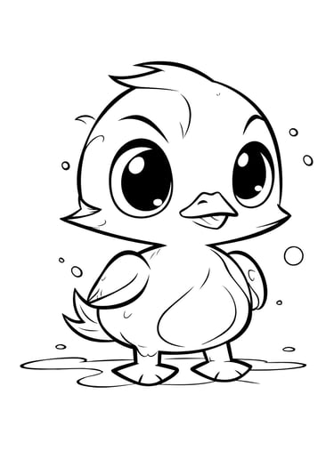 a cartoon bird coloring pages