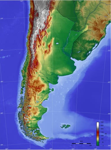 Argentina Topographical Map