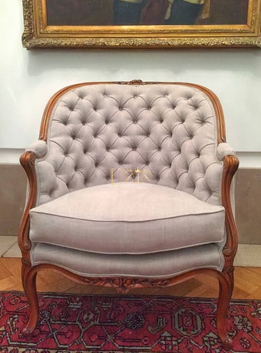 Bergère Louis XV capitonnée 