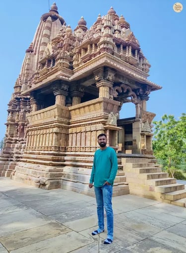 Exterior view of Javari Temple Khajuraho Eastern Group of Temples.