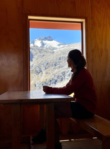 Pasar la noche en Brewster Hut