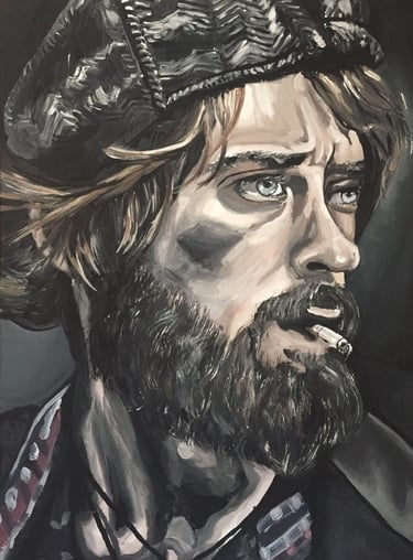portrait of a man smoking