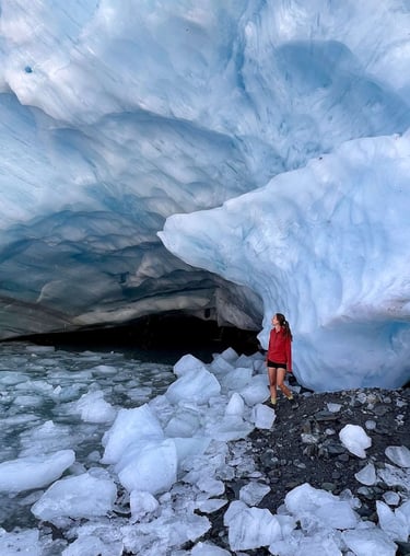 Junto a Brewster Glacier
