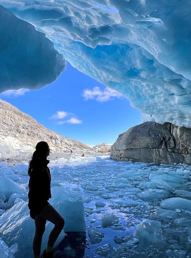 Interior de Brewster glacier