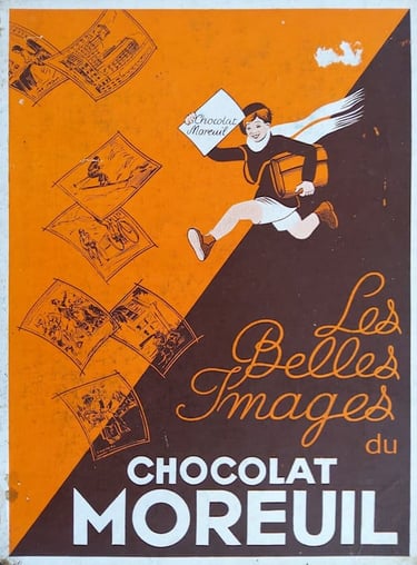 Rare early vintage French sports chromos card album les belles images du Chocolat Moreuil