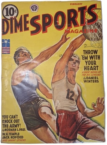 Dime Sports Magazine, February 1942 Basketball Cover