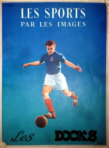 1950s Vintage French Basketball Card set Les Docks