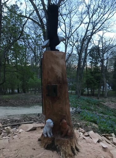 bald eagle wings oak recycle art pets