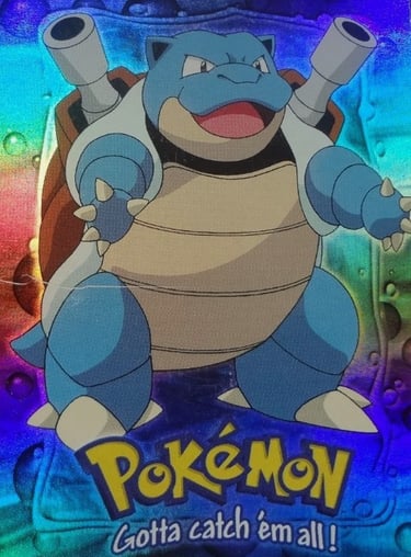 E9 of E12 Blastoise Topps Pokémon The FIrst Movie rainbow foil