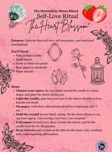 Strawberry Moon Self-Love Ritual Soul Sisters Tarot
