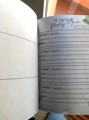 Weekly Menu Planner : Pagina del menu settimanale